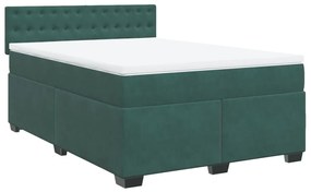 ΚΡΕΒΑΤΙ BOXSPRING ΜΕ ΣΤΡΩΜΑ ΣΚΟΥΡΟ ΠΡΑΣΙΝΟ 160X200ΕΚ. ΒΕΛΟΥΔΙΝΟ 3288669