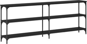 vidaXL Τραπέζι κονσόλας Μαύρη δρυς 200 x 29 x 75 cm