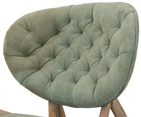 Πολυθρόνα relax Udalle μασίφ ξύλο καρυδί-βελούδο λαδί 77x70x82εκ 77x70x82 εκ.