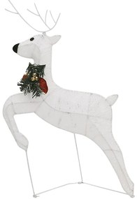 vidaXL Χριστουγεννιάτικοι Τάρανδοι 4 τεμ. με 80 LED Λευκοί