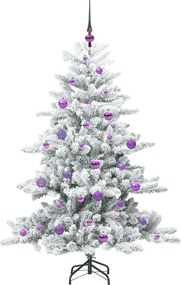 vidaXL Τεχνητό Χριστουγεννιάτικο Δέντρο με Άξονα με βάση Λευκό 150 cm