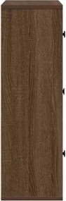 vidaXL Βιβλιοθήκη Καφέ Δρυς 60x24x76,5 εκ. από Επεξεργασμένο Ξύλο