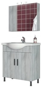 DROP Σετ επιδαπέδιου επίπλου μπάνιου, Luna 80, Gray, Drop DROP986641