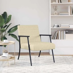 vidaXL Πολυθρόνα Κρεμ 59 x 75 x 78 εκ ύφασμα