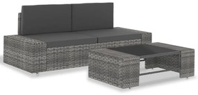 Γραφείο εργασίας Stylo Megapap χρώμα sapphire oak -  ανθρακί 120x120x73,8εκ.