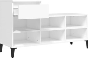 vidaXL Παπουτσοθήκη Λευκή 102x36x60 εκ. από Επεξεργασμένο Ξύλο