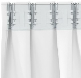 vidaXL Κουρτίνες με κουρτίνες 2 pcs Καθαρό Λευκό Πολυεστέρας