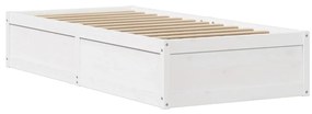 vidaXL Σκελετός Κρεβ. Χωρίς Στρώμα Λευκό 90x190 εκ Μασίφ Πεύκο