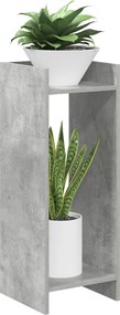 vidaXL Βάση φυτών με ράφι 2 pcs Σκυρόχρωμο Γκρι 30 x 30 x 80 cm