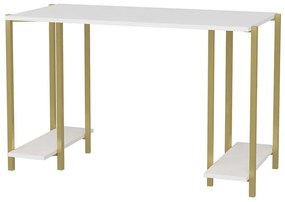 Γραφείο Academy 322RTC1405 125,2x60x73,8cm Gold-White