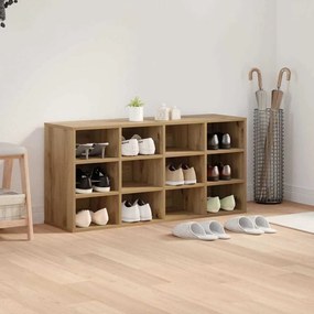 vidaXL Παπουτσοθήκη artisan δρυς 103 x 30 x 51 εκ. Επεξεργασμένο ξύλο