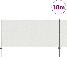 vidaXL Εξωτερική εξάγωνη περίφραξη με στήλη 10 x 1 m Γκρι Δίχτυ