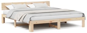 vidaXL Κρεβάτι  με Κεφαλάρι 180x200 εκ Μασίφ Ξύλο Πεύκου
