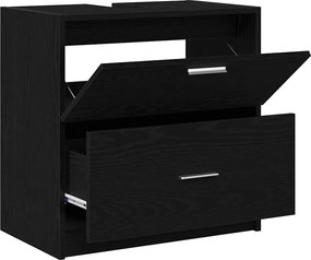 vidaXL Ντουλάπι Μπάνιου Μαύρη Οξυά 59 x 37 x 59 cm Επεξεργασμένο ξύλο