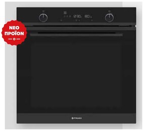 Pyramis PO78114010EBLΜ Φούρνος με Πυρόλυση 78 lt Μαύρος Ματ