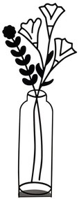 Διακοσμητικό Επιτραπέζιο Flowerpot 565TNL1169 22x56cm Black Aberto Design Metal