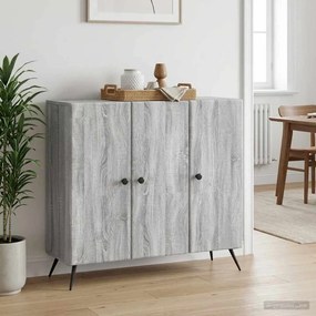 vidaXL Πλαϊνό γραφείο Γκρι Sonoma 89 x 34,5 x 80 εκ Επεξεργασμένο Ξύλο