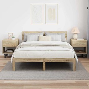 vidaXL Κομοδίνο 2 pcs Δρύς Sonoma 40,5 x 40 x 48 εκ.