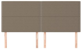 vidaXL Κεφαλάρι Κρεβατιού Μπεζ 200x5x118/128 εκ. Ύφασμα
