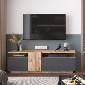 Stewehome Τηλεοπτική μονάδα με ντουλάπι και ράφι από πεύκο 150x29x44 cm