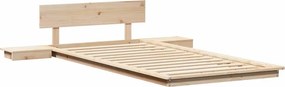vidaXL Σκελετός Κρεβατιού Καφέ 90 x 190 cm ξύλο