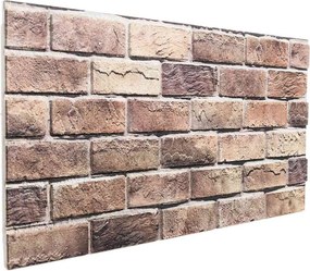 vidaXL Πάνελ τοίχου 10 pcs Καφέ και Γκρίζο 100 x 50 cm Αφρός EPS