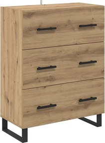vidaXL Highboard με συρτάρι 2 pcs Artisan Oak Επεξεργασμένο ξύλο
