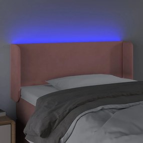 Κεφαλάρι Κρεβατιού LED Ροζ 103x16x78/88 εκ. Βελούδινο 3123003
