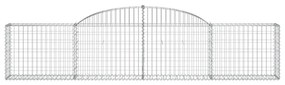 vidaXL Συρματοκιβώτια Τοξωτά 4 τεμ. 300x30x60/80 εκ. Γαλβαν. Ατσάλι