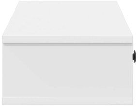 vidaXL Ράφι τοίχου με συρτάρια Λευκό 60x28x15 cm Κατασκευασμένο ξύλο