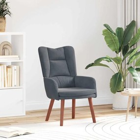 vidaXL Χαλαρωτική Πολυθρόνα Σκούρο Γκρι Βελούδο