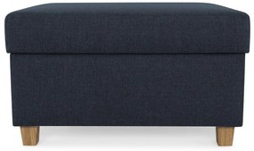 Σκαμπό σαλονιού Scandinavian Choice C184, Μπλε, 42x65x80cm, Ταπισερί, Πόδια: Ξύλο, Κουτί αποθήκευσης | Epipla1.gr