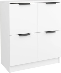 vidaXL Ντουλάπια 2 τεμ. άσπρο 60x30x70 εκ. Επεξεργασμένο Ξύλο