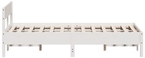 vidaXL Σκελετός Κρεβ. Χωρίς Στρώμα Λευκό 120x190 εκ Μασίφ Πεύκο