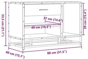 ΠΑΓΚΟΣ ΠΑΠΟΥΤΣΙΩΝ  SONOMA OAK 80X40X53,5 CM 849225