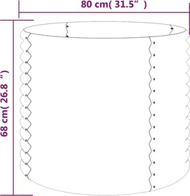 vidaXL Ζαρντινιέρα Ασημί 80x80x68 εκ. Γαλβανισμένος χάλυβας