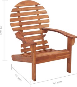 vidaXL Καρέκλα Adirondack από Μασίφ Ξύλο Ακακίας