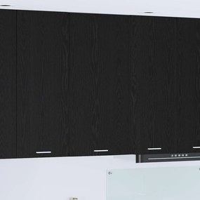 vidaXL Κρεμαστό ντουλάπι Μαύρος Δρυς και Λευκό 50 x 31 x 100 εκ.