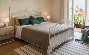 Κρεβάτι Dalida-160x200-Λευκό-Με ποδαρικό