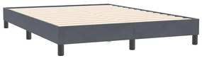 ΚΡΕΒΑΤΙ BOXSPRING ΜΕ ΣΤΡΩΜΑ ΣΚΟΥΡΟ ΓΚΡΙ 140X210 ΕΚ. ΒΕΛΟΥΔΙΝΟ 3317170