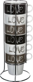 Κούπες 260ml Με Στάντ (Σετ 6τμχ) S-D Love 118677