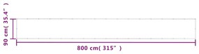 vidaXL Διαχωριστικό Βεράντας Αν.Γκρι 90x800εκ 100% Πολ. Ύφασμα Oxford