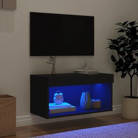 Έπιπλο Τηλεόρασης με LED Μαύρο 60x30x30 εκ. - Μαύρο