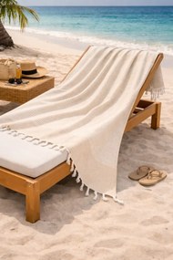 Stewehome Μεγάλη πετσέτα παραλίας από 100% βαμβάκι πεστέμαλ 90x170 cm