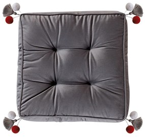 Βελουτέ Μαξιλάρα Δαπέδου (40x40x8) Kentia Loft Steven 22 Grey