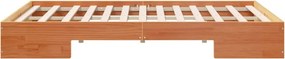 vidaXL Σκελετός Κρεβατιού Καφέ 140 x 190 cm