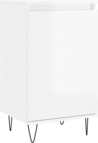 vidaXL Ντουλάπια 2 τεμ. Γυαλιστ. Λευκό 40x35x70 εκ. από Επεξεργ. Ξύλο