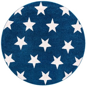 Χαλί SKETCH κύκλος - FA68 μπλε/λευκό - Αστέρια