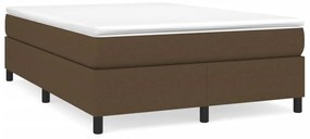 Κρεβάτι Boxspring με Στρώμα Σκούρο Καφέ 140x200 εκ Υφασμάτινο - Καφέ