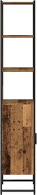 vidaXL Ντουλάπι Μπάνιου με ράφι Παλαιό ξύλο 33 x 33 x 185,5 εκ
